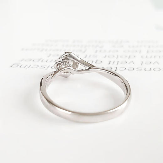 【天然正品】AU750白金钻石钻戒0.27克拉F-G VS 13号（戒圈可改）230823JJ05 商品图5