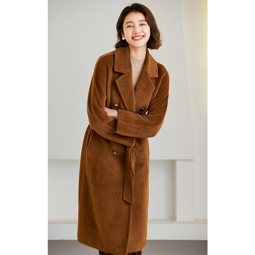 乔万尼羊驼毛羊毛长款大衣高级感ET4A842 商品图2