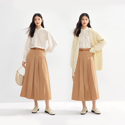 【严选】伊芙丽春优雅女性化精致蕾丝绣花立体化设计木耳边设计小上衣1F1921291 商品图1