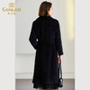 乔万尼冬季羊驼毛羊毛大衣高级感黑色中长款ET4A855 商品缩略图4