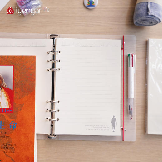 艾扬格文创A5活页笔记本（新版）道林纸 艾扬格大师语录   艾扬格体式名称体式图例 商品图1