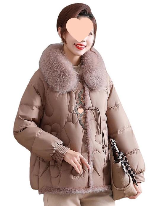 ALBB-中年妈妈冬装棉袄2023新款中老年女款新中式中国风洋气短款外套装 商品图4