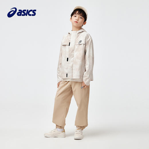 asics/亚瑟士童装24年春季新款男童休闲外套渲染印花透气梭织便服 商品图4