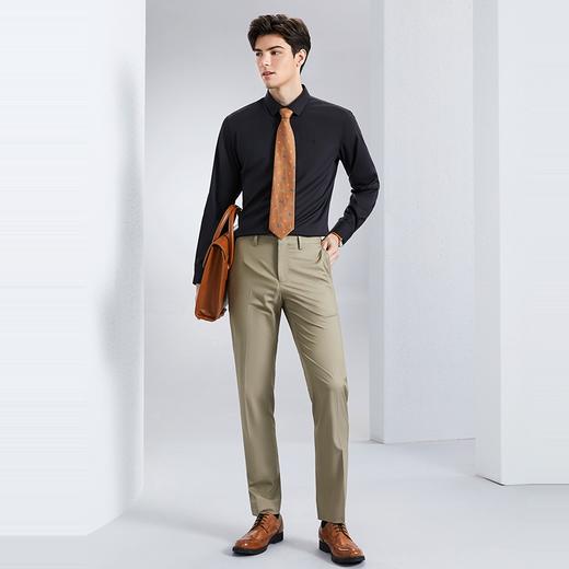 【含莫代尔】柒牌男装长袖衬衫2024春季新款商务正装翻领翻领衬衣	126A70730 商品图3