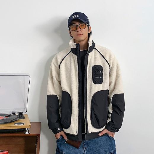 徐太浪美式复古拼色摇粒绒棉服夹克男秋冬新款痞帅高级感男装外套 商品图0
