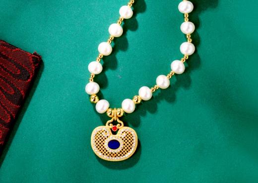 香音之珍珠套链（珍珠珐琅如意吊坠） 商品图0