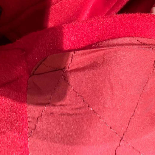 17WS连帽牛角扣百搭夹棉呢绒中外套31023（黑红） 冬季 307154032105 商品图4