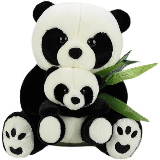成都熊猫基地 大熊猫花花幼崽娃娃公仔母子熊猫公仔 商品图2
