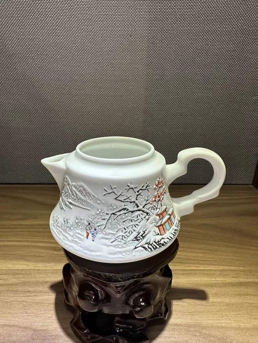 景德镇陶瓷 国瓷红叶 8头手绘雪景茶具 商品图2