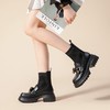 ZHR短靴女2023秋冬新款学院风乐福小皮鞋加绒弹力布袜靴瘦瘦靴子 商品缩略图1