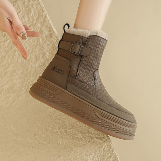品质好货| Safiya/索菲娅2023加绒加厚户外兔毛雪地靴 SF3411A719 商品图6