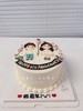 ins风情侣周年纪念日手绘蛋糕-低糖处理无添加 商品缩略图2