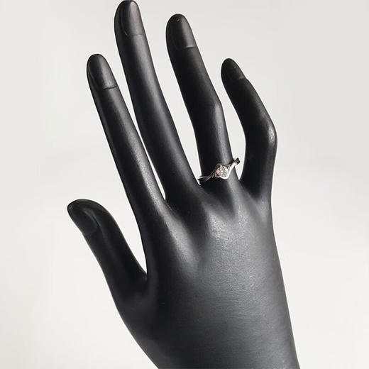 【天然正品】AU750白金钻石钻戒0.27克拉F-G VS 13号（戒圈可改）230823JJ05 商品图6