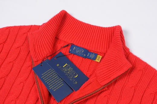 小马标 经典纽花 90%羊毛 高领半拉链套头针织衫 6色 PT-1155 商品图4