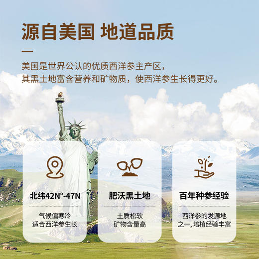 【西洋参精装礼盒】200克 美国原产西洋参原丛甄选5g原丛 礼盒优选送礼体面 商品图2