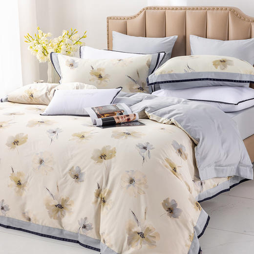 多喜爱 60S贡缎长绒棉法式轻奢四件套 瑰夏/依索hlcs 商品图7