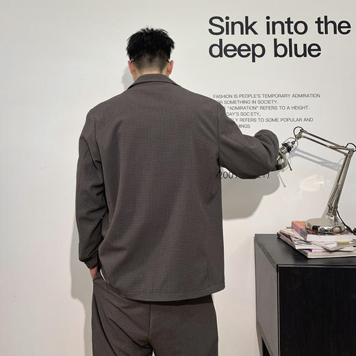徐太浪美式千鸟格西装外套男春秋潮牌英伦风雅痞男装结婚伴郎西服 商品图1