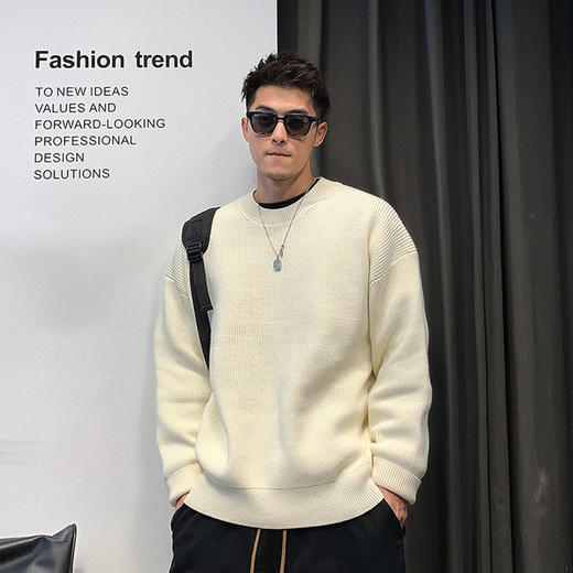 徐太浪软软糯糯毛衣男高级感慵懒风日系针织衫秋冬内搭打底毛线衣 商品图0