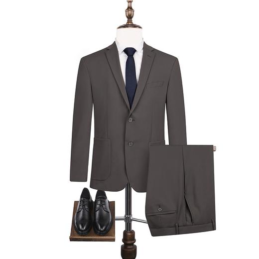 柒牌西装男套装2024春季新款商务休闲平驳领暗条纹男士西服两件套	126C70980 商品图4