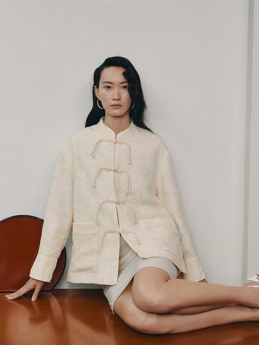 雅致月季提花 冠乐绉重工织造轻薄外套FO483323D 商品图10