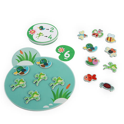 djeco池塘学数数幼儿玩具3-4岁宝宝启蒙学前儿童早教教具益智游戏 商品图4