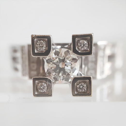 【天然正品】AU750白金钻戒钻石0.50克拉H SI1 3EX GIA证书 11号（戒圈可改）  221023JJ02 商品图4