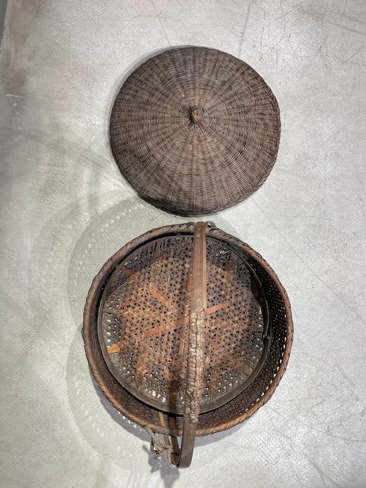 竹编手提圆形大盖篮，顺丰包邮 商品图5