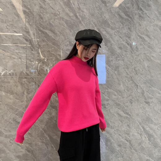 19WS净色基础款套头毛织衫31016（黑白红） 冬季 312064032105 商品图1