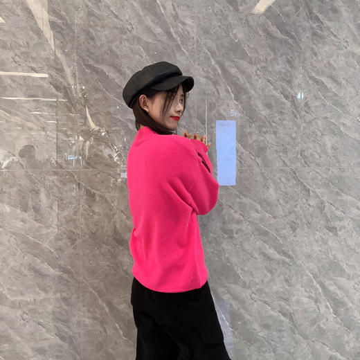 19WS净色基础款套头毛织衫31016（黑白红） 冬季 312064032105 商品图2