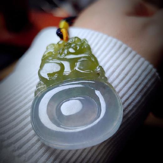 翡翠“貔貅招财进宝牌”挂件 商品图3