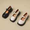 ZHR乐福鞋女2024春季新款百搭厚底休闲时尚学院风魔术贴粗跟浅口玛丽珍 商品缩略图8
