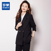 【上衣+裤子】罗蒙女士两件套套装时尚气质简约职场西服套装女 商品缩略图0