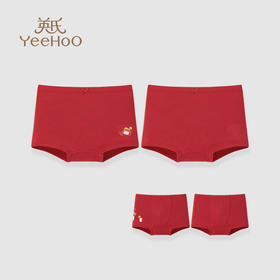英氏儿童龙腾内裤红色四角男童女童宝宝中大童平角新年本命年打底短裤YLSDJ0Q001A YLSDJ0Q002A