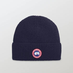 CANADA GOOSE 加拿大鹅 男士罗纹托克羊毛针织帽 蓝色 5026M 151
