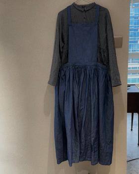 Vetements de travail水洗蓝背带裙