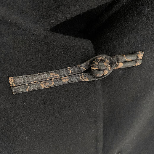 青骊色、漆黑色绵羊毛大衣LZ6C01 商品图5