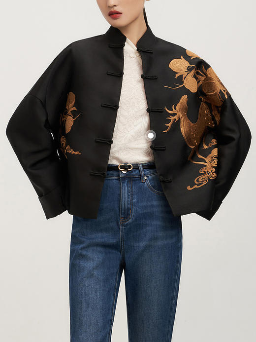 裁缝学苑AS170新款中式国风立领盘扣宽松短外套纸样女装上衣样衣打板 商品图4