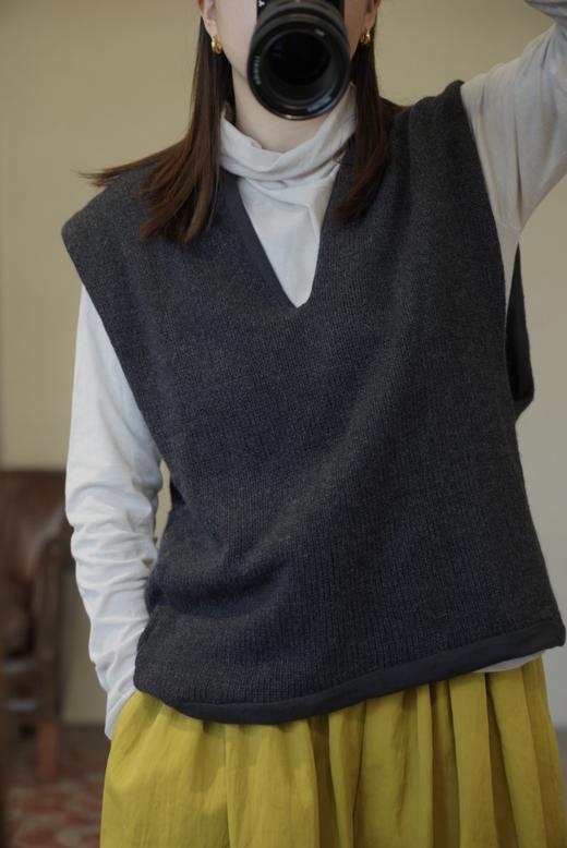elsa esturgie 有机棉V领背心 商品图1