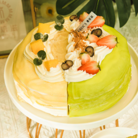 8英寸榴莲开心果双拼