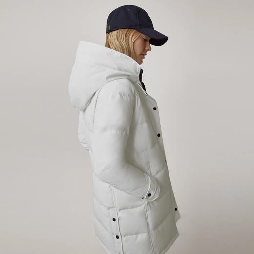 CANADA GOOSE 加拿大鹅 女士 Shelburne 黑标派克绗缝连帽羽绒服 白色 3802WB 433 商品图1