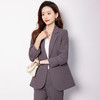 【上衣+裤子】罗蒙女士套装商务通勤职业百搭气质面试两件套女 商品缩略图2