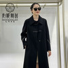 青骊色、漆黑色绵羊毛大衣LZ6C01 商品缩略图0