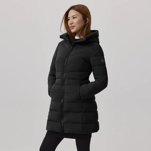 CANADA GOOSE 加拿大鹅 女士 Clair 黑标绗缝连帽羽绒服 黑色 2331WB 61 商品图1