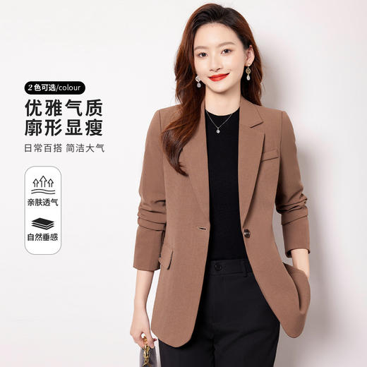 【商务职业】罗蒙女士西服外套女韩版直筒休闲宽松时尚气质小西服上衣 商品图5