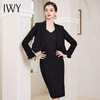 IWY/气质干练黑色西装套裙女秋冬款长袖商务面试正装售楼部上班工作服CS1865 商品缩略图2
