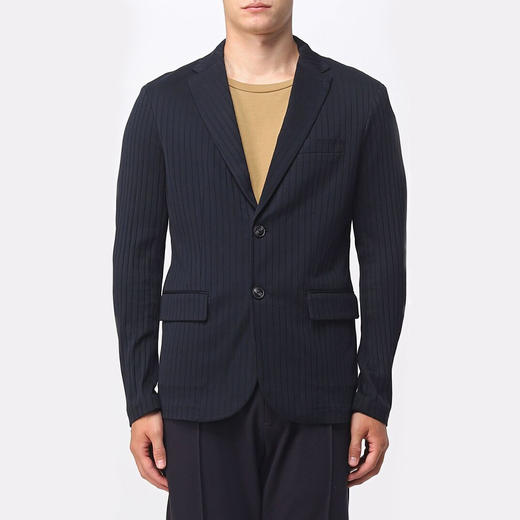 EMPORIO ARMANI 阿玛尼 男士棉质西服外套 深蓝色 6R1GQ3 1JGYZ 09N3 商品图0