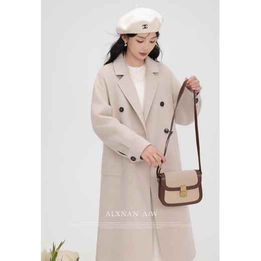 鹿向南《燕麦可可》双面呢手工重工大衣女冬季新款毛呢外套LXN31913 商品图1