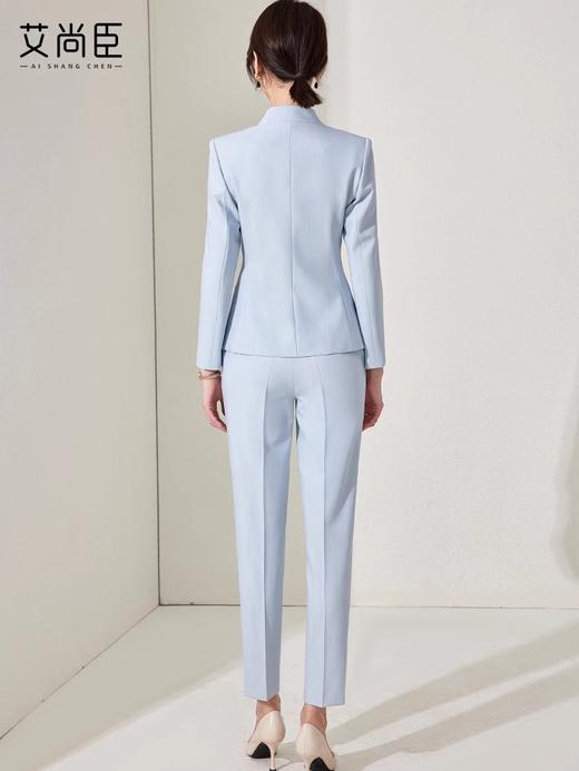 蓝色西装套装女春秋小西装外套上衣修身长袖休闲职业正装女士西服 商品图4