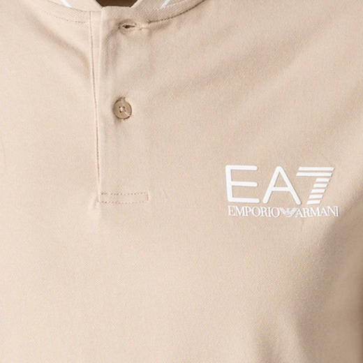 EMPORIO ARMANI EA7 阿玛尼 男士棉质字母徽标印花短袖polo衫 卡其色 3RPF18 PJ04Z 1722 商品图3