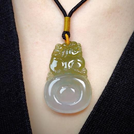 翡翠“貔貅招财进宝牌”挂件 商品图2